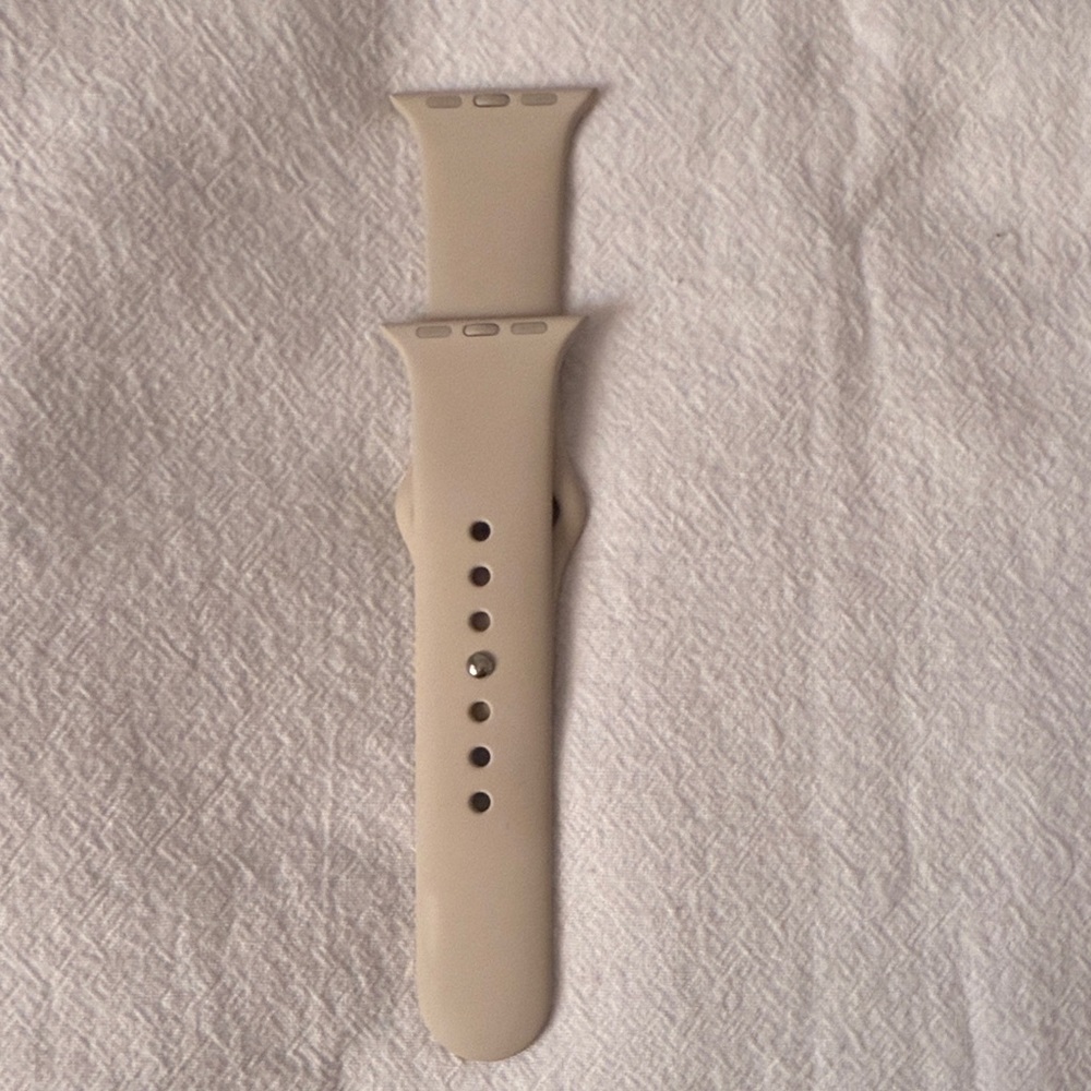 Beige Silicone Watch Band